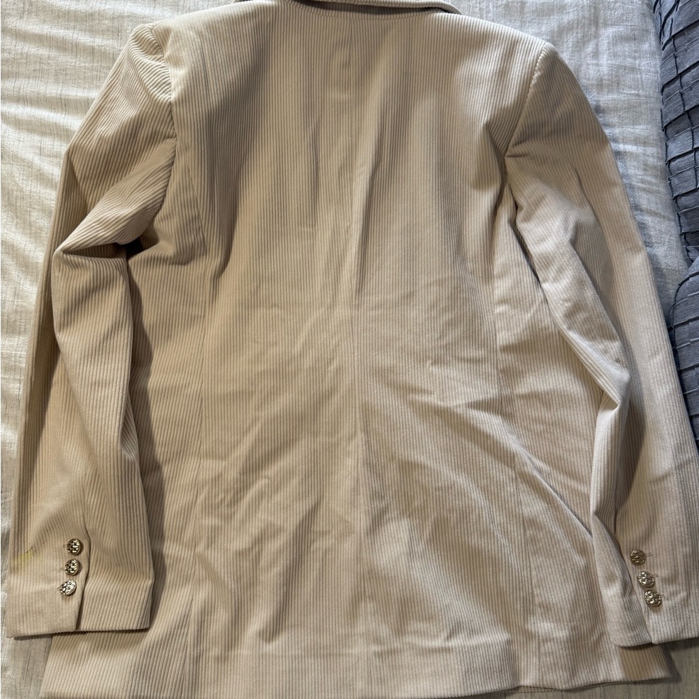 Rachel Zoe Cream Corduroy Blazer - Picture 3 of 7